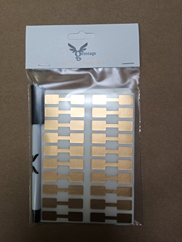 500 X Bijoux étiquettes Prix Tags/prix Stickers/Haltère Forme étiquettes dorées