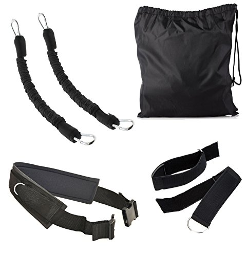Acolchada ajustable Jump Training cinturón rebote de resistencia entrenador de la cintura Pierna fitness accesorios, 5pc/set