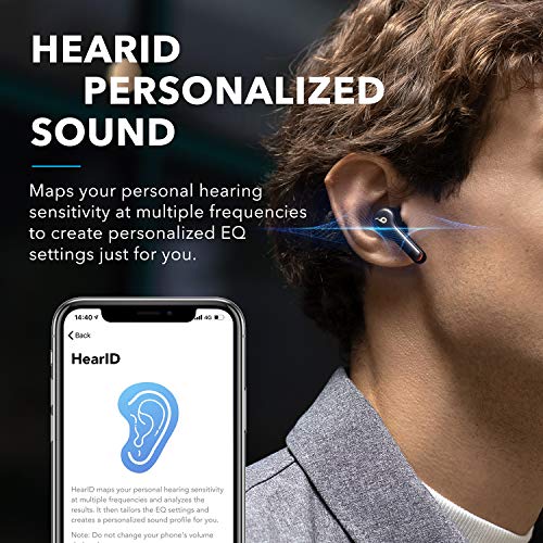 Anker Soundcore Liberty Air 2 Auriculares inalámbricos Bluetooth, 4 micrófonos con reducción de Ruido, 28 Horas de Juego, Ecualizador Personalizado HearID, Bluetooth 5 Auriculares, Carga inalámbrica