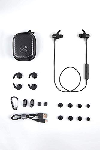 Auriculares Bluetooth 5.0 SoundPEATS Q30HD Cascos Deportivos Magnéticos In-Ear Inalámbricos con Mic, Duración 8 Horas para iPad, iOS Android Móviles Smartphones PC (Negro)