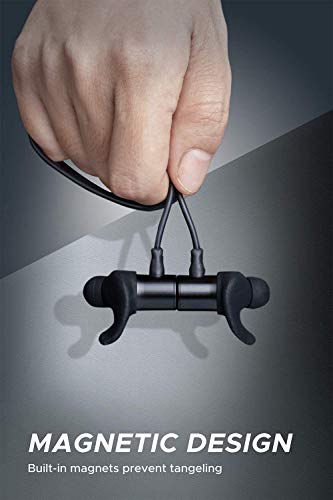 Auriculares Bluetooth 5.0 SoundPEATS Q30HD Cascos Deportivos Magnéticos In-Ear Inalámbricos con Mic, Duración 8 Horas para iPad, iOS Android Móviles Smartphones PC (Negro)