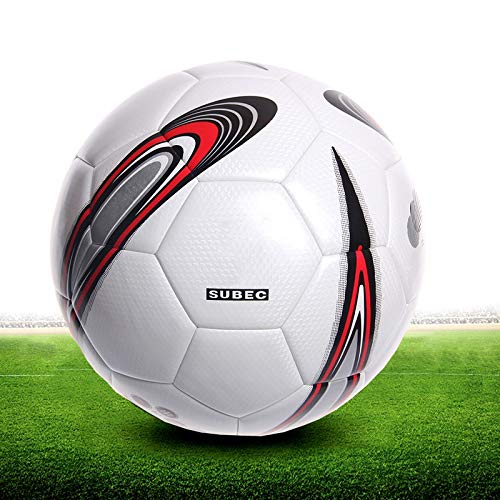 Balón de fútbol de Entrenamiento Adultos Balón de fútbol Profesional Balones de Cuero de PU Clubes de fútbol Sala al Aire Libre para Entrenamiento Tamaño 4/5size5-A