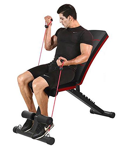 Banco de musculación plegable, de la marca SZ5CGJMY, sistema para entrenar los abdominales, banco reclinable para gimnasio