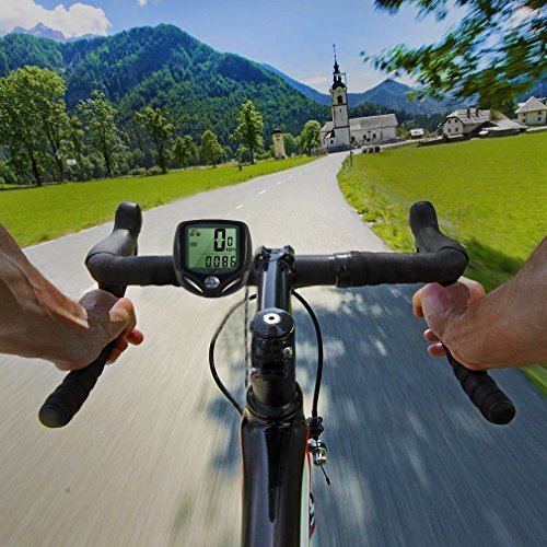 Bicicleta Cuentakilómetros, Ciclocomputador Ordenador Para Bicicleta Impermeable Velocímetro Inalámbrico de Bicicleta para bicicleta, odómetro de bicicleta con Retroiluminac múltiples Funciones
