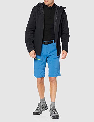 Black Crevice - Pantalones Cortos de Trekking para Hombre, Azul, XL