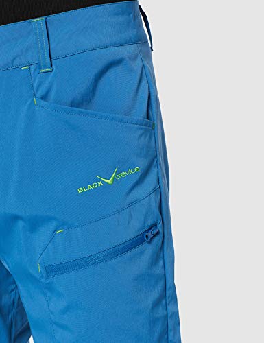 Black Crevice - Pantalones Cortos de Trekking para Hombre, Azul, XL