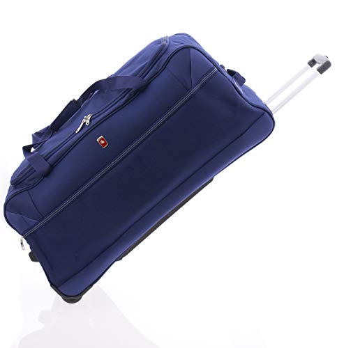 Bolsa con ruedas, 80 cm, peso: 2,8 kg, volumen: 104 litros, bolsa de deporte, color negro, azul o rojo, azul (Azul) - GLA-2168