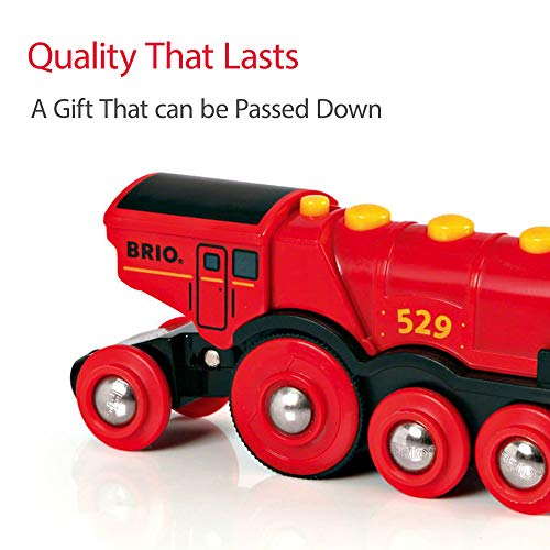 BRIO-33592 Gran Locomotora a Pilas con luz y Sonido, Color Negro, Rojo (RAVENSBURGER 33592)