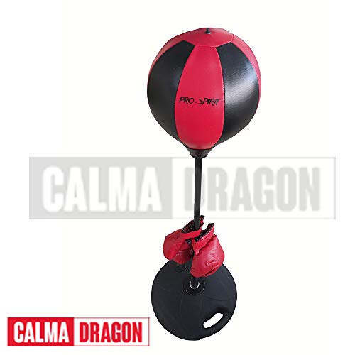 Calma Dragon Punching Ball, Saco de Boxeo de pie, Bola de Velocidad, Set de Boxeo para Niños Boxeo Pelota, Color Rojo