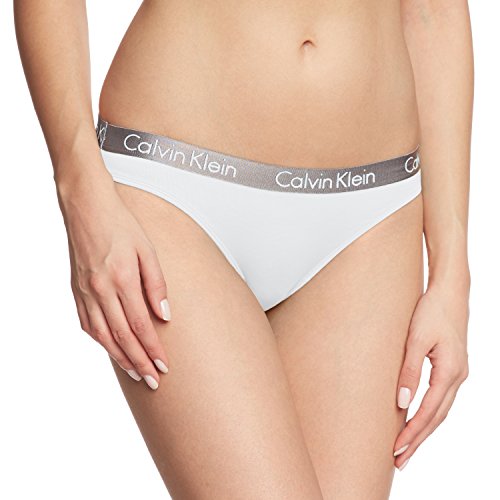 Calvin Klein Radiant Cotton - Bikini Lencería, Blanco (White 100), Medium para Mujer