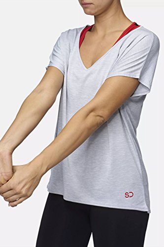 Camiseta Holgada para Mujeres para Deporte Yoga Gimnasio Entrenamientos de Ethical Activewear Designer Sundried® Relajante Cómoda Holgada Extra Suave de Sundried® (Large)