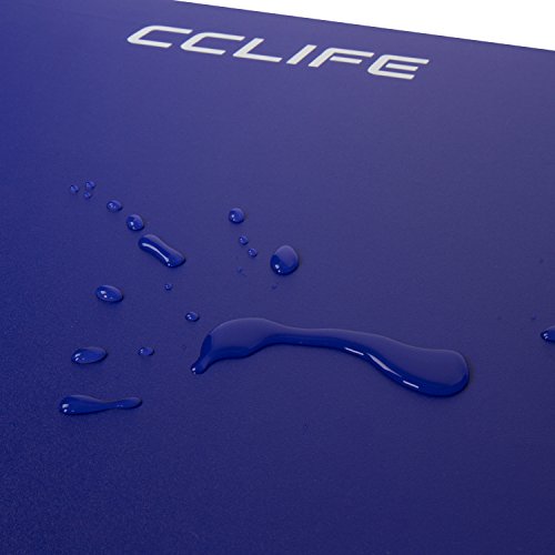 CCLIFE Colchoneta Plegable de Espuma para Gimnasia Yoga Deportiva Yoga estrilla Triple Plegable 180/60/5cm, Color:Azul