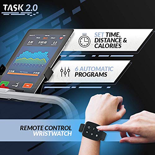 Cinta de Correr Eléctrica TASK 2.0 2 en 1 de Bluefin Fitness 8 km/h | Tecnología Protección Articulaciones | App para Smartphone