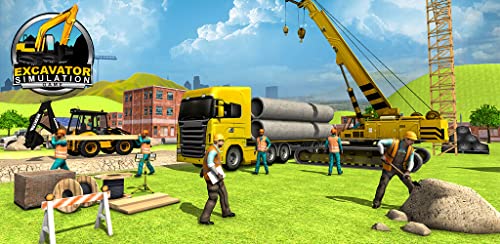 City Road Builder Pipe Line & Town Construction Excavadora Simulador Grúa juegos para niños Loader Truck Sim juego gratis 2018