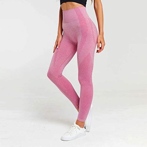 CrisKat Chándal mujer Conjunto deportivo mujer Conjunto Cintura Alta Leggings para Running Fitness Yoga Leggings (Conjunto Rosa, S)