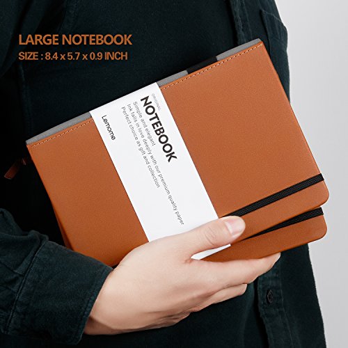 Cuaderno en Blanco - Lemome Sketchbook con Papel Grueso Premium - Divisores de Regalo - Tapa Dura Lisa, A5, 8,4 x 5,7 pollici