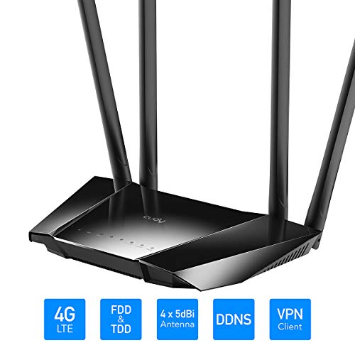 Cudy LT400 Router 4G LTE WiFi 300Mbps, Compatible con Todos los operadores, FDD y TDD, Qualcomm en el Interior, sin Necesidad de configuración, VPN, DDNS