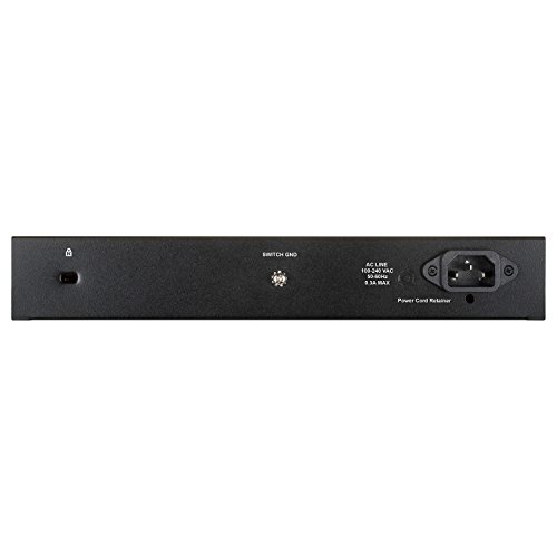 D-Link DGS-1024D - Switch 24 Puertos Gigabit (LAN RJ-45, sin gestión, 1000 Mbps por Puerto, QoS, Carcasa metálica, Montaje en Rack para pymes) Color Negro y Plata