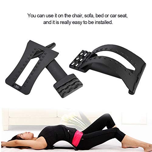 Dispositivo de estiramiento de espalda de múltiples etapas, soporte lumbar de yoga para la espalda, masaje de estiramiento de la columna Pilates, alivia el dolor, relaja las articulaciones
