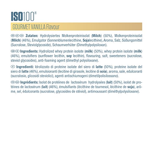 Dymatize ISO 100 Gourmet Vanilla 2,2kg - Hidrolizado de Proteína de Suero Whey + Aislado en Polvo
