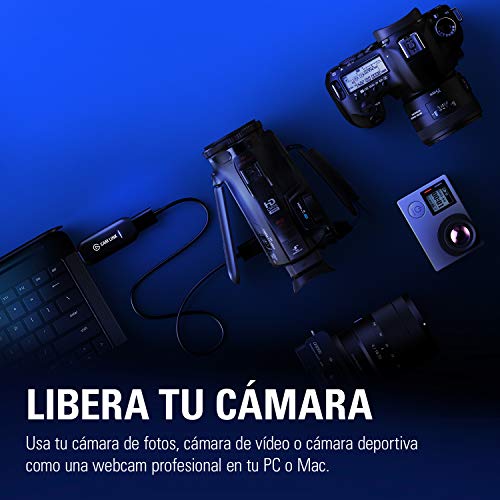 Elgato Cam Link 4K – stream y grabación de fotos réflex, vídeo o deportivas a 1080p-60fps/4K-30fps, USB3.0