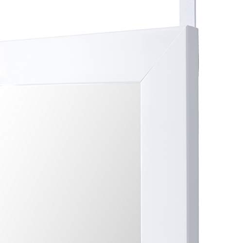 Espejo de Puerta Moderno Blanco de plástico para Dormitorio de 35 x 125 cm Fantasy - LOLAhome