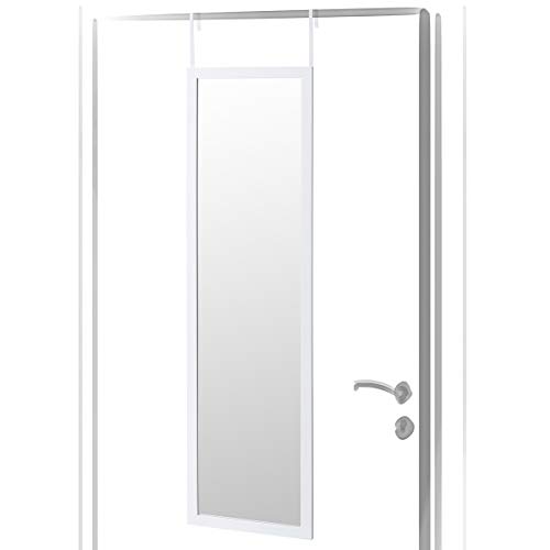 Espejo de Puerta Moderno Blanco de plástico para Dormitorio de 35 x 125 cm Fantasy - LOLAhome