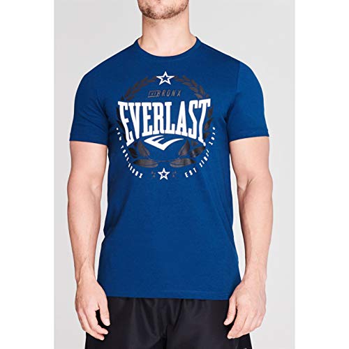 Everlast - Camiseta de cuello redondo para hombre, diseño de laurel Azul azul XL