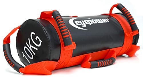 EYEPOWER 2,5-10kg Power Bag 17x45cm Saco de Arena para Entrenamiento con Pesa Rojo