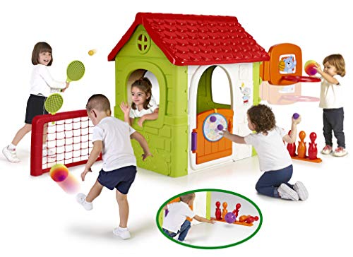 FEBER- Activity House 6in1, Casa Infantil a Partir de 3 años con Juegos incorporados (Famosa 800012606)