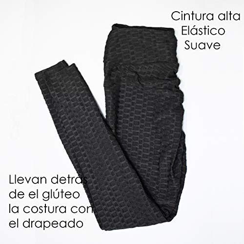 FITTOO Mallas Pantalones Deportivos Leggings Mujer Yoga Alta Cintura Gran Elásticos Fitness Negro S