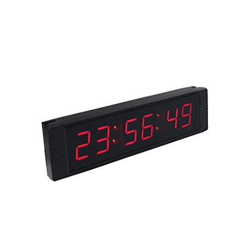 ganxin multifuncional 1 "alta 6 dígitos LED reloj de pared, con cuenta atrás/Up temporizador Digital, 12/24 horas tiempo real reloj, cronómetro por mando a distancia