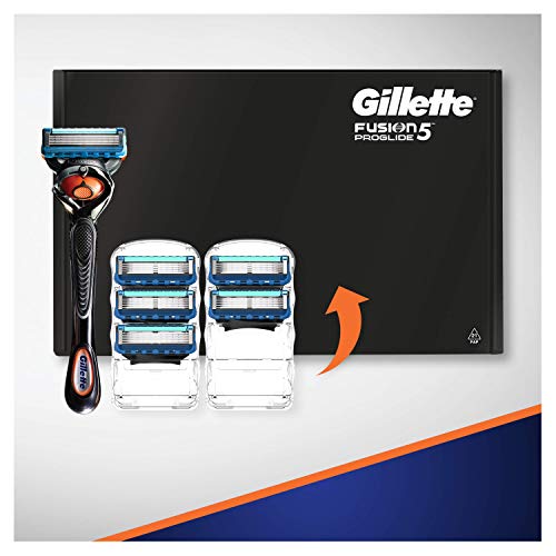 Gillette Fusion5 ProGlide - Maquinilla de Afeitar con 6 Recambios, Paquete Apto para el Buzón de Correos