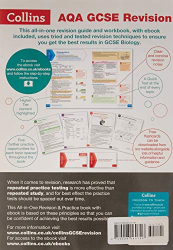 Grade 9-1 GCSE Biology AQA All-in-One Complete Revision and Practice (with free flashcard download) (Collins GCSE 9-1 Revision) (Collins GCSE Grade 9-1 Revision)