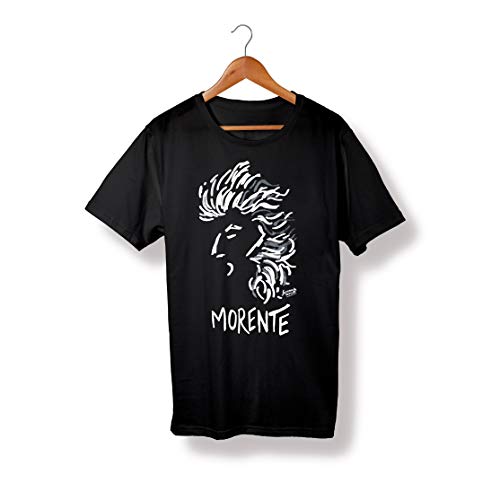 Gran Via Discos Camiseta Enrique Morente Perfil Hombre (XX-Large, Negro)