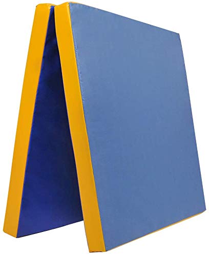 Grevinga RG 35 - Colchoneta de gimnasio plegable, 200 x 100 x 8 cm, color azul y rojo