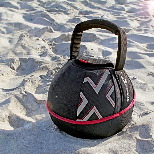GYMBOX® Bolsa de Arena/Pesas Rusas/Kettlebell/Fitness Bag/Power Bag | Entrenamiento Muscular/Funcional/de Pesas Libres | Puede Estar llenado con Arena | Negro, 12 kg | vacío
