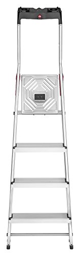 Hailo L60 Easyclix - Escalera de tijera (aluminio, 4 peldaños)