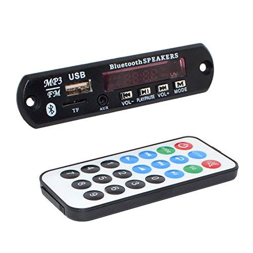 ICQUANZX DC 12V Bluetooth Decodificador de MP3 MP3 Módulo de Audio USB 3.5 MM AUX TF FM Radio FLAC + WAV + WMA + MP3 (versión TF)