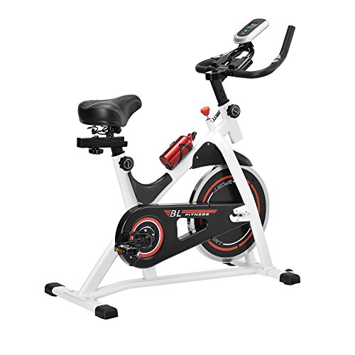 [in.tec] Bicicleta estática/Indoor Cycling - Blanca - Ejercicio en casa - Fitness - Spinning