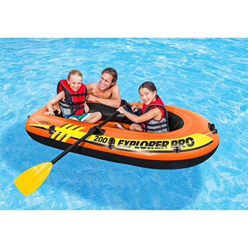 Intex 58357NP - Barca hinchable Explorer Pro 200 con remos e hinchador - 169 x 102 x 33 cm
