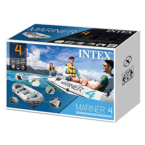 Intex 68376NP - Barca Hinchable Mariner 4 con 2 Remos 328 x 145 x 48 cm