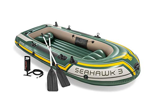 Intex 68380NP - Barca hinchable Seahawk 3, con remos aluminio 295 x 137 x 43 cm