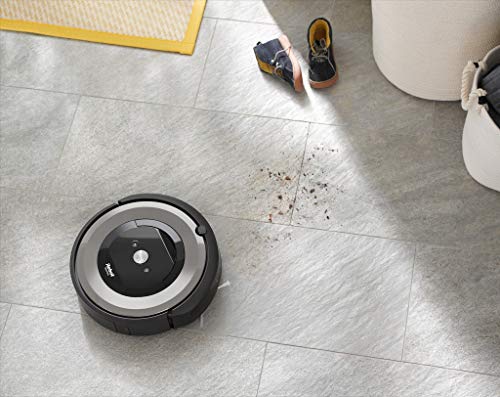 iRobot Roomba e5154 - Robot Aspirador Óptimo Mascotas, Succión 5 Veces Superior, Cepillos de Goma Antienredos, Sensores Dirt Detect, Suelos Duros y Alfombras, Wifi, Programable App, compatible Alexa