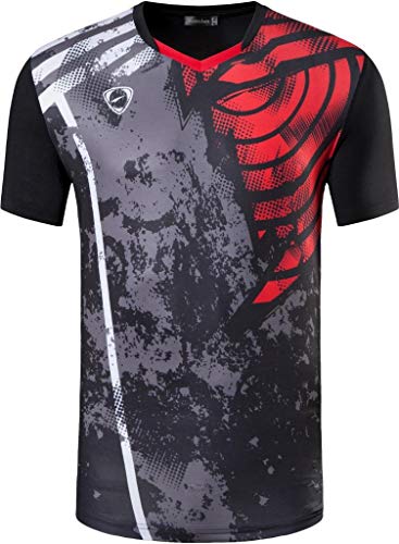 jeansian Hombre Camisetas Deportivas Wicking Quick Dry tee T-Shirt Sport TopsLSL249 Black XL