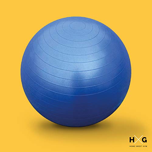 JOWY Fitness Ball, es Pelota de Ejercicio para Yoga y Pilates en diámetros de 65 cm, con tecnología Anti explosión, Antideslizante y con inflador Incluido. Tu casa es tu Gimnasio