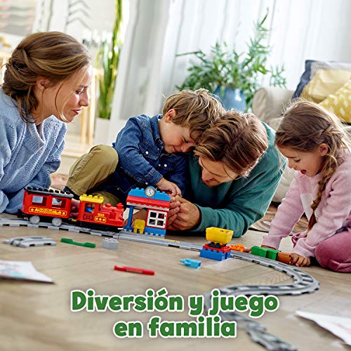 LEGO DUPLO Trains - Tren de Vapor, Juguete Educativo de Aprendizaje de Codificación con Muñecos y Locomotora para Niños y Niñas de 2 a 5 Años, Complementable con APP (10874) , color/modelo surtido