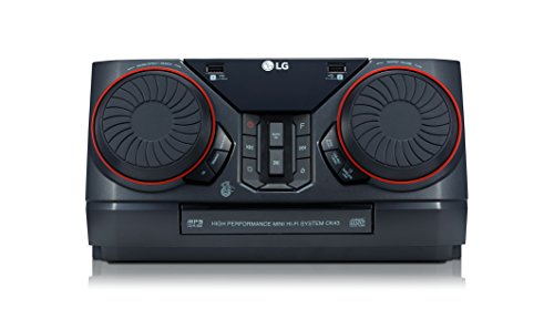 LG XBOOM CK43 - Equipo de Sonido de Alta Potencia (Potencia 300 W, Bluetooth, USB Dual, Entrada AUX, Radio FM, Reproductor CD, Auto DJ, Wireless Party Link, EZ File Search, TV Sound Sync) Color Negro