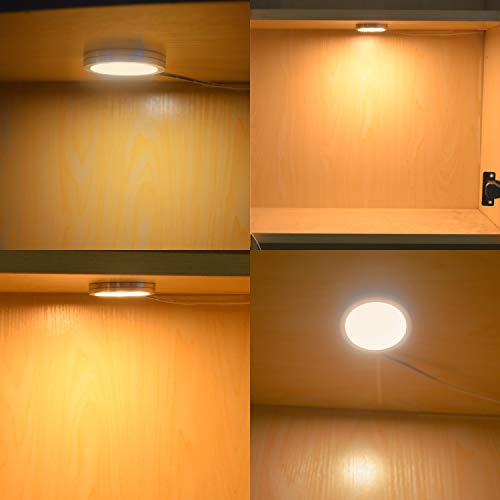 Lightess Luz del Gabinete LED Luz de Bajo Armario Iluminación para Vitrina para Cocina Estante Muebles Taquillas Enfriador de Vino (8 luces, Blanco cálido)