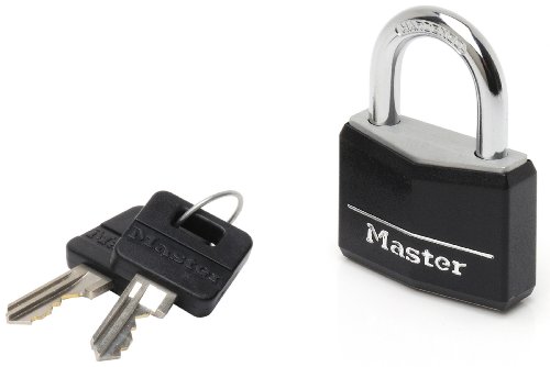 Master Lock 9150EURDBLK Candados con Cerradura de Llave, Negro, 50 mm